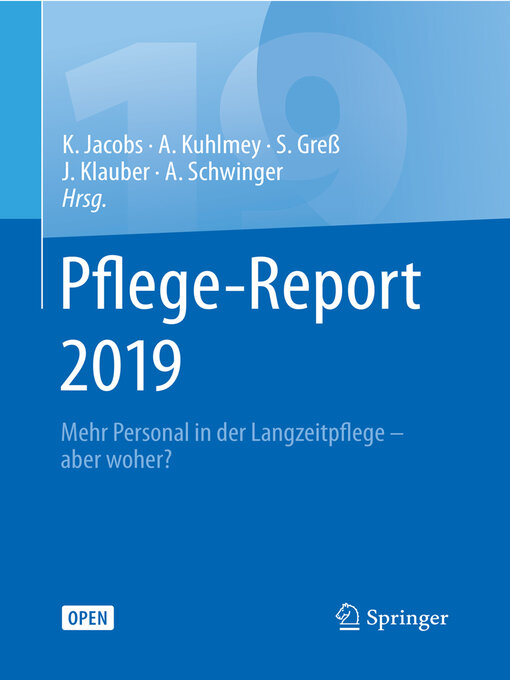 Title details for Pflege-Report 2019 by Klaus Jacobs - Available